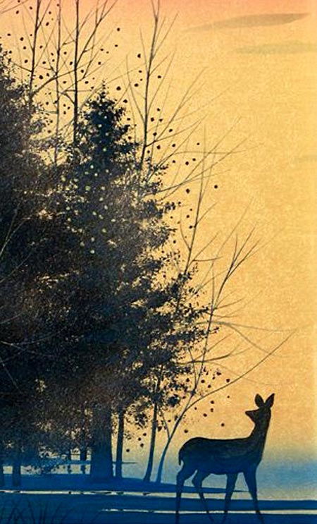 千住博 朝の湖畔 | 絵画など美術品の販売と買取 | 東京・銀座 おいだ美術