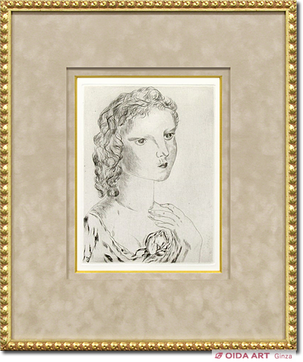 藤田嗣治 バラを持つ少女 | 絵画など美術品の販売と買取 | 東京・銀座