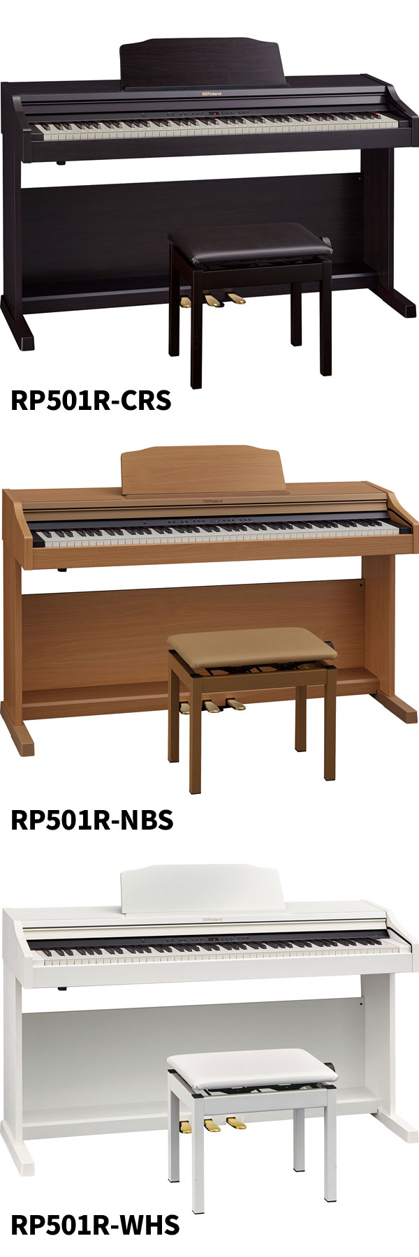 Rolandの電子ピアノのエントリーモデルRP501Rをご紹介いたします！