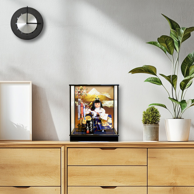 五月人形,久月,563063,5月人形,子供大将,鯉引上げ,武者人形,兜,ケース