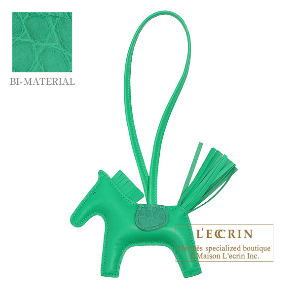 エルメス ロデオチャームタッチPM ミント アニョーミロ/ アリゲーター