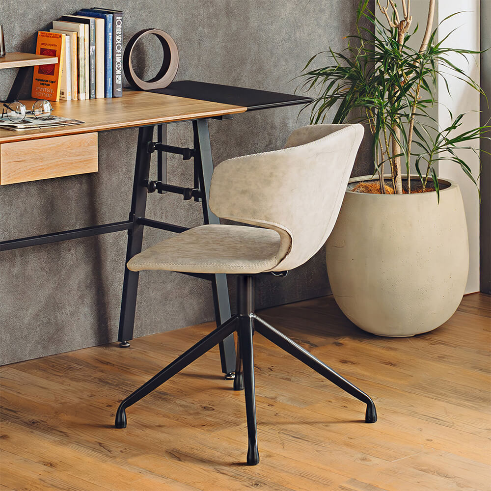 ARM（アーマー）ラウンド（回転）チェア（グレー） - ダイニングチェア