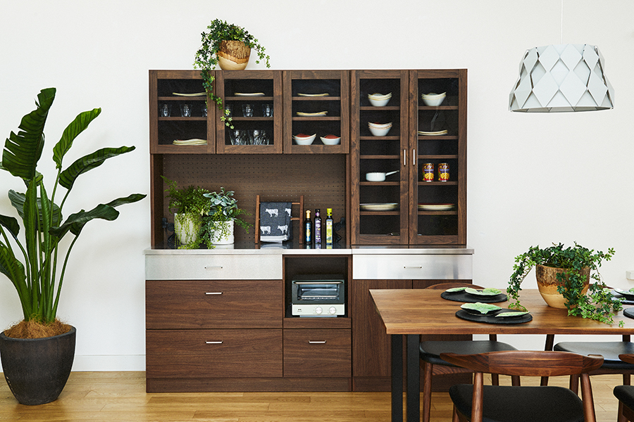 LUCIDO（ルシード）120/105オープンダイニングボード ウォールナット色