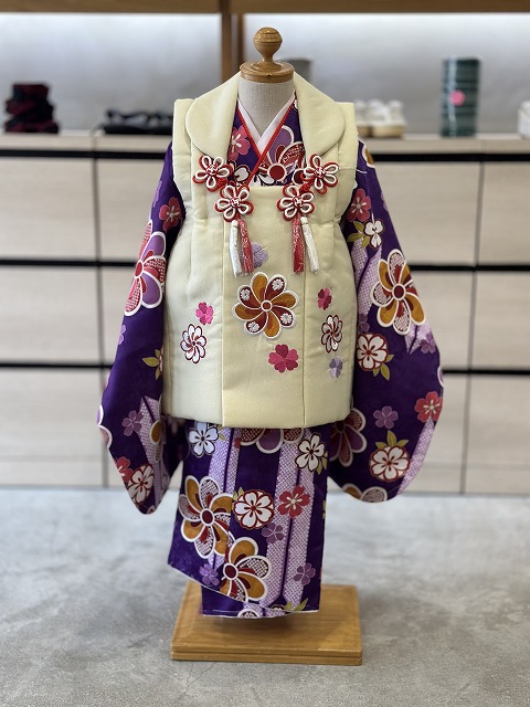 七五三被布コート6点セット 着物 長襦袢 被布コート お祝着 女の子用 3