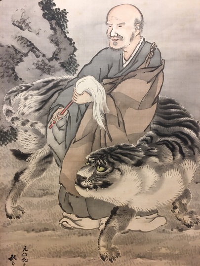 岸岱 豊干禅師図｜古美術・掛け軸の販売・買取・鑑定-松本松栄堂