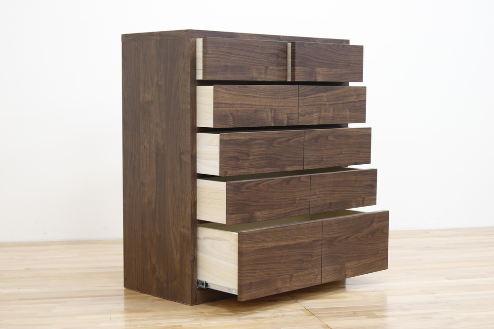 キューブ 幅90-5段チェスト ウォールナット | チェスト・タンス | 丸田
