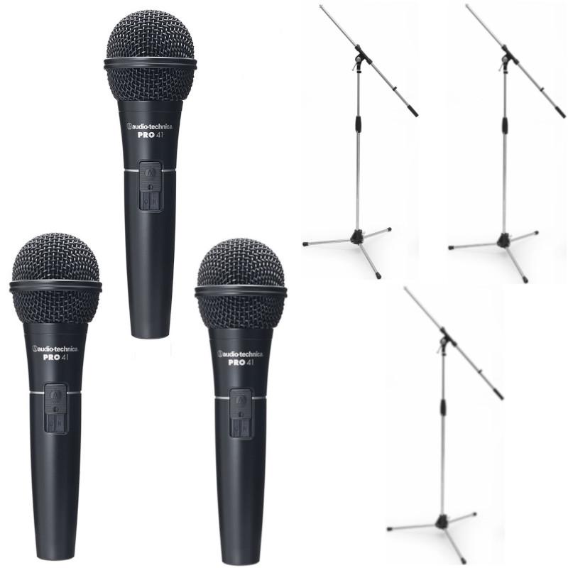 audio-technoca オーディオテクニカ PRO41 x3 スイッチ付 マイク (XLR