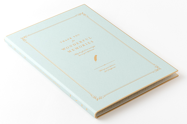 色紙｜カラー色紙＜A4＞ 寄せ書きシール30枚付 二つ折り 本型 水色