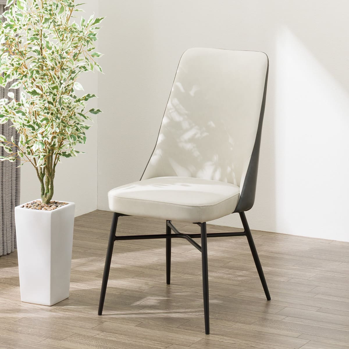 ダイニングチェア(YA341 PVC IV/GY) | ニトリネット【公式】 家具