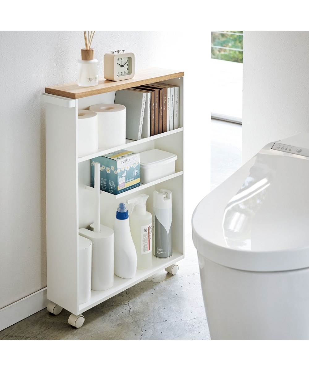 tower】ハンドル付きスリムトイレラック【幅13cm】 通販【ニッセン】