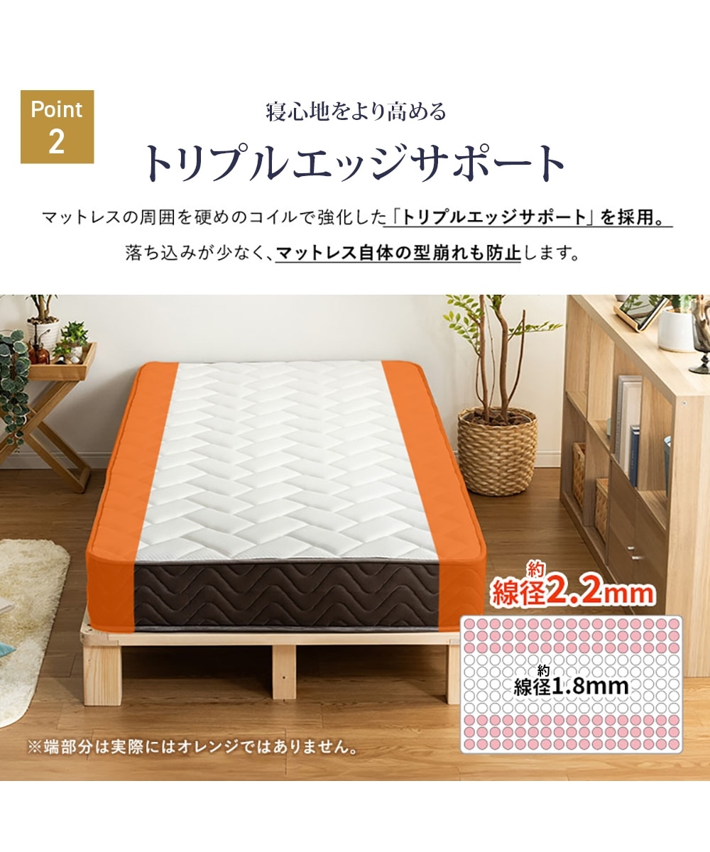 高密度ポケットコイルマットレス 通販【ニッセン】