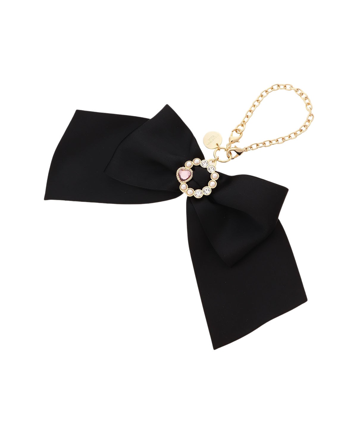 サークルビジューリボンバッグチャーム(FREE ブラック): SAMANTHAVEGA