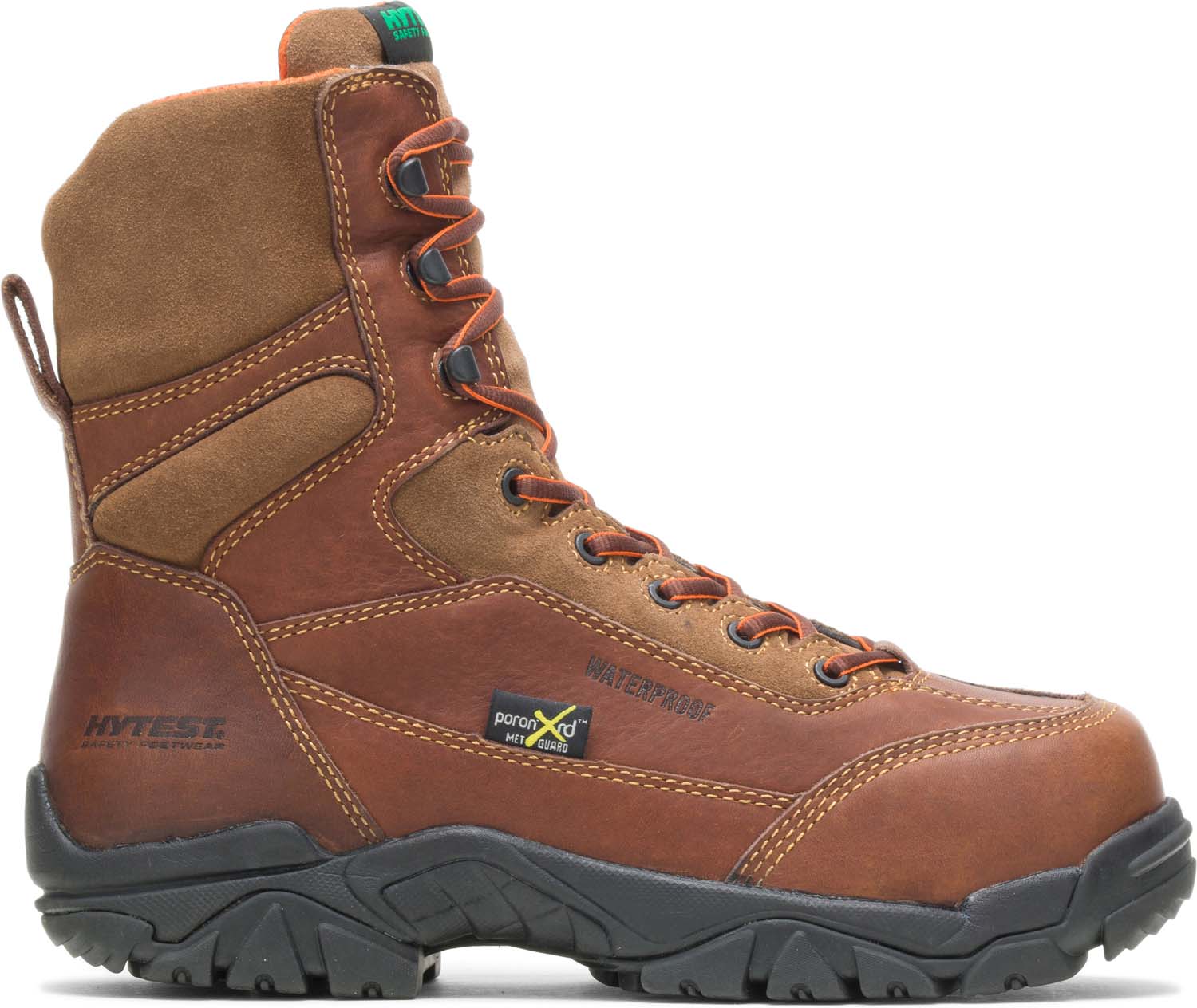 14261 HYTEST Brown XRD Internal Met Guard 8 Inch Boot Unisex