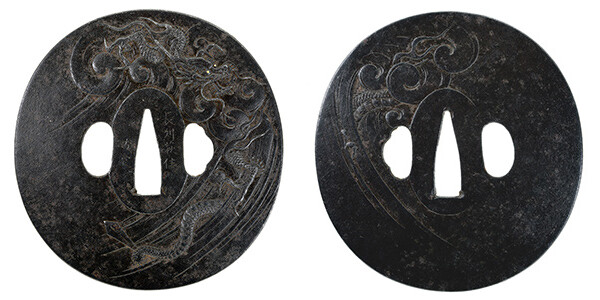 鍔 銘 長州萩住友定 雲龍図鍔(TU-100116)｜刀・日本刀の販売なら日本刀