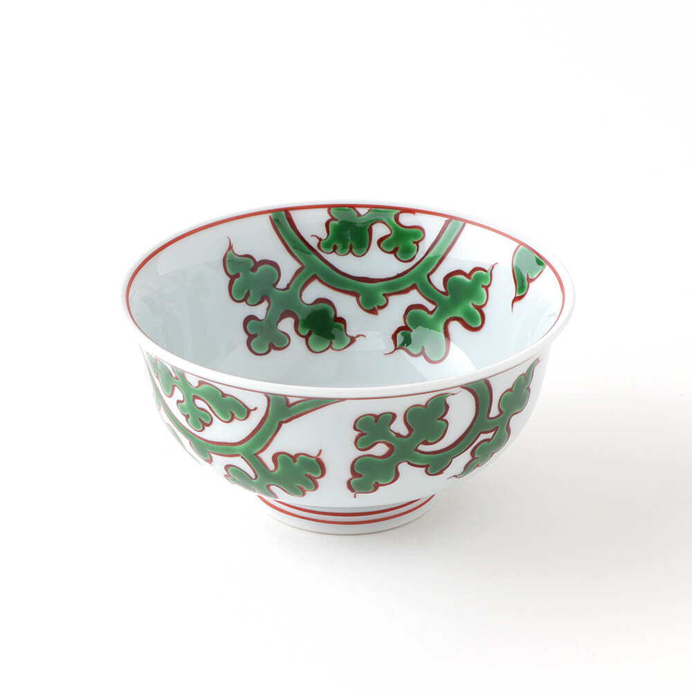 緑彩唐草文 飯碗 ｜ 有田焼の源右衛門窯公式オンラインショップ