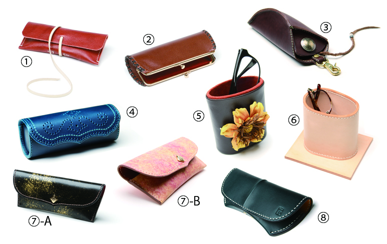 STUDIO TAC CREATIVE レザークラフト HANDMADE LEATHER GLASSES CASE