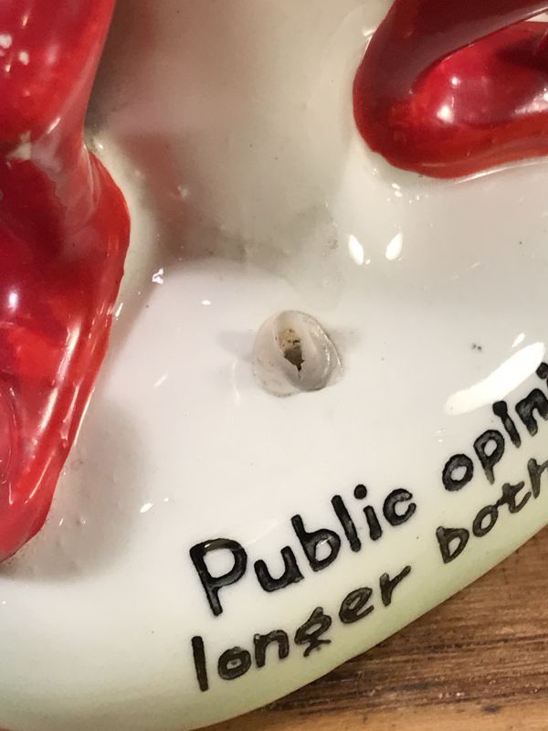 Red Devil Message Ceramic Doll レッドデビル ビンテージ セラミック