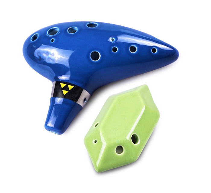 12 Hole Zelda Tenor Ocarina and Rupee Tenor Ocarina with Two Zelda