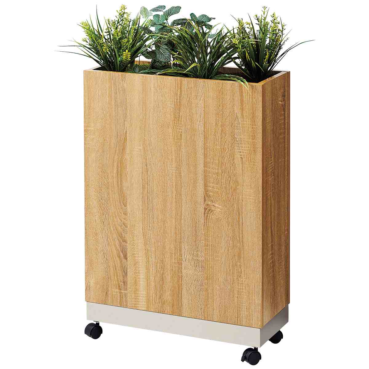 木製プランターボックス 可動棚付きラスティック柄〔ストエキ