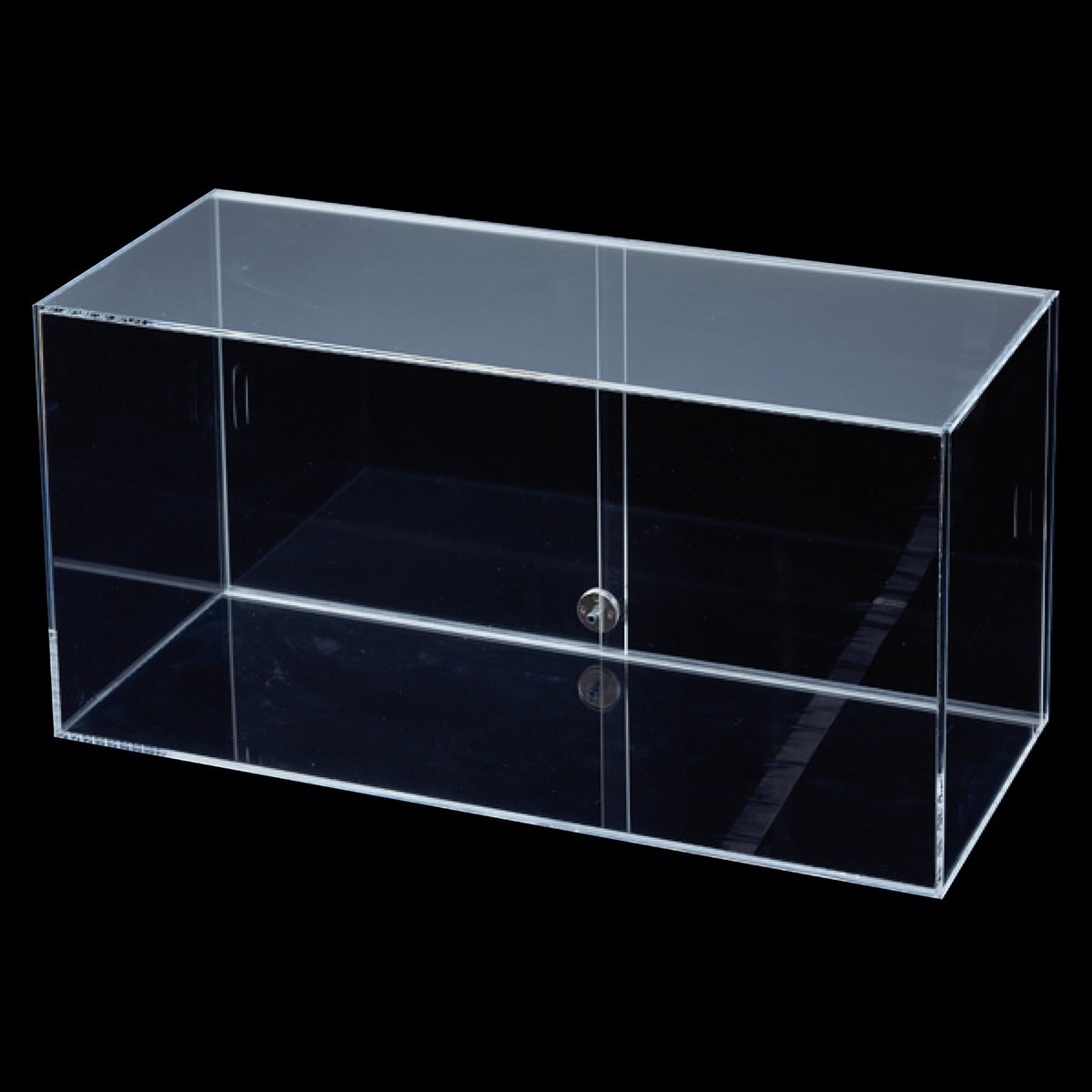 透明アクリル陳列ケース(前面引き違い戸) 幅45cm