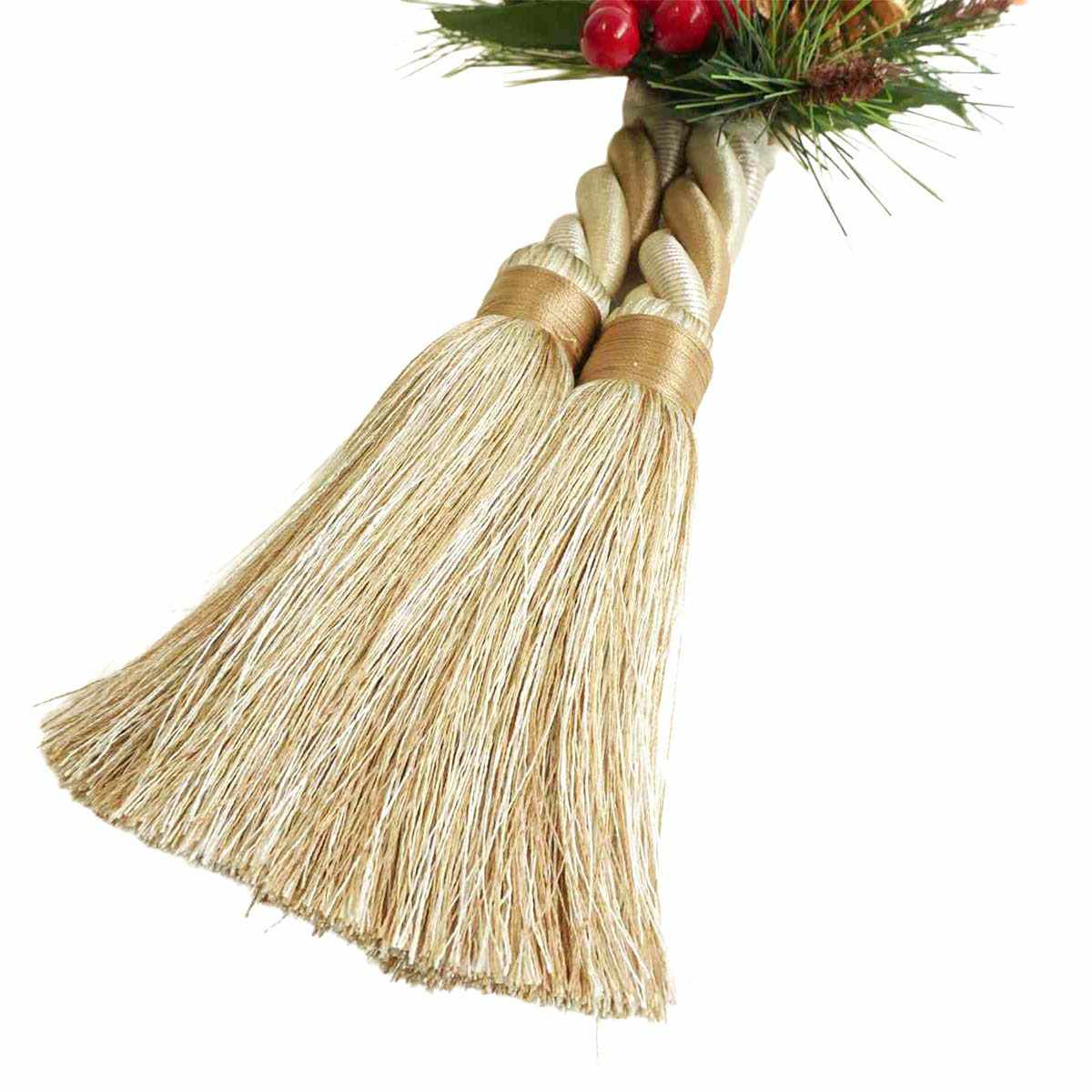 タッセルしめ縄飾り 40cm 赤