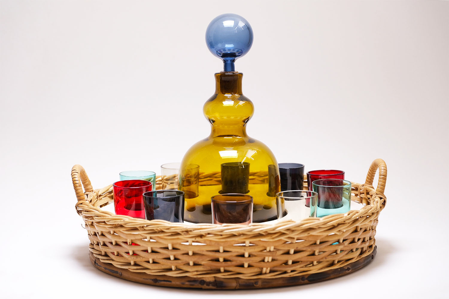 北欧ビンテージガラス/Kaj Franck/カイ・フランク/デキャンタKF503＋