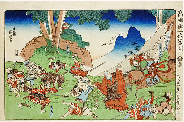 日蓮550年周年を記念、歌川国芳の高祖御一代略図 浮世絵揃い10点
