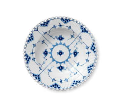 ブルーフルーテッド フルレース ディーププレート 23cm|ロイヤル