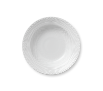 ホワイトフルーテッド ハーフレース ディープ プレート 21cm|ロイヤル