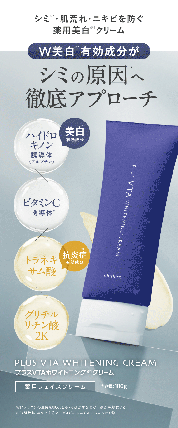 プラスナノHQモア + プラスVTAホワイトニングクリーム