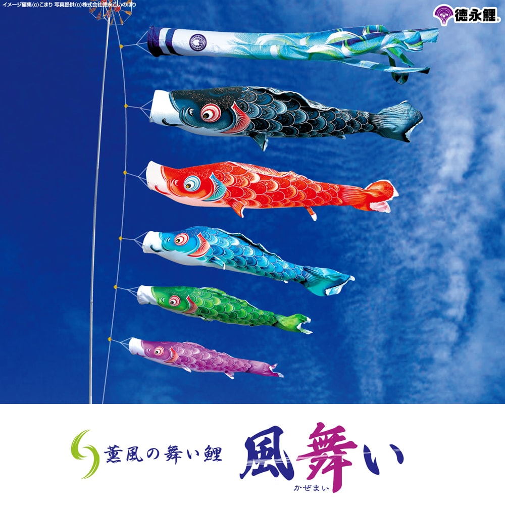 徳永こいのぼり 薫風の舞い鯉 風舞い | 鯉のぼりの事なら節句専門店prefer