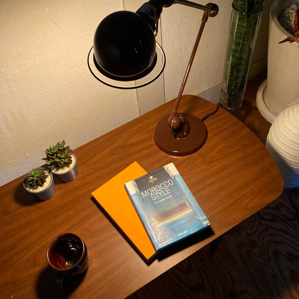 ジェルデ / JIELDE 2アーム デスクランプ JD333 ブラウン