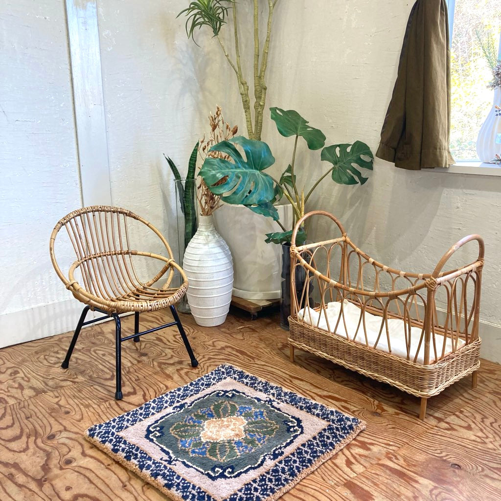 ラタン キッズチェア ドールチェア ヴィンテージ 中古 籐 小さい