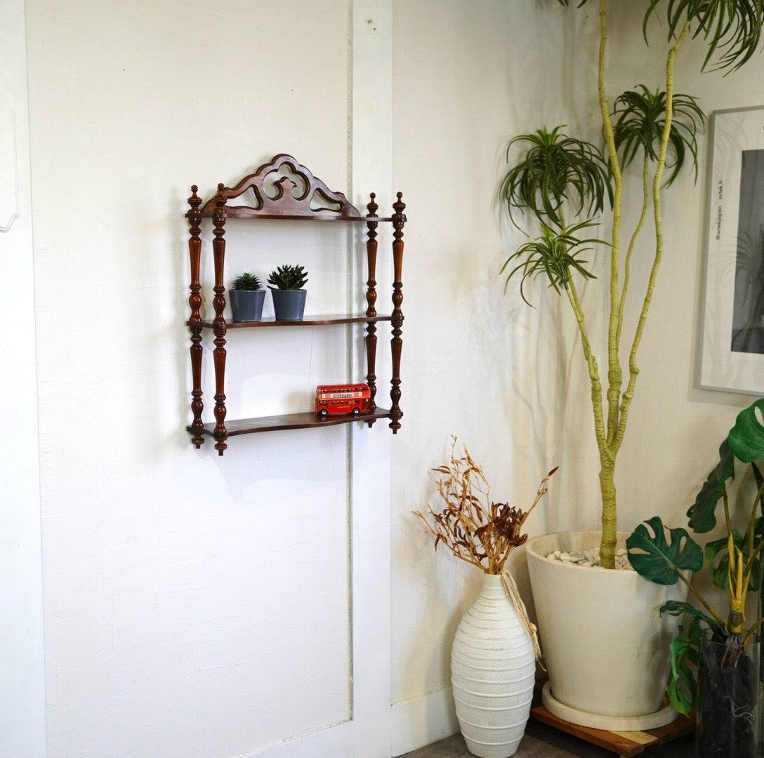 アンティーク フレンチ シェルフ 飾り棚 ナポレオンシェルフ 中古