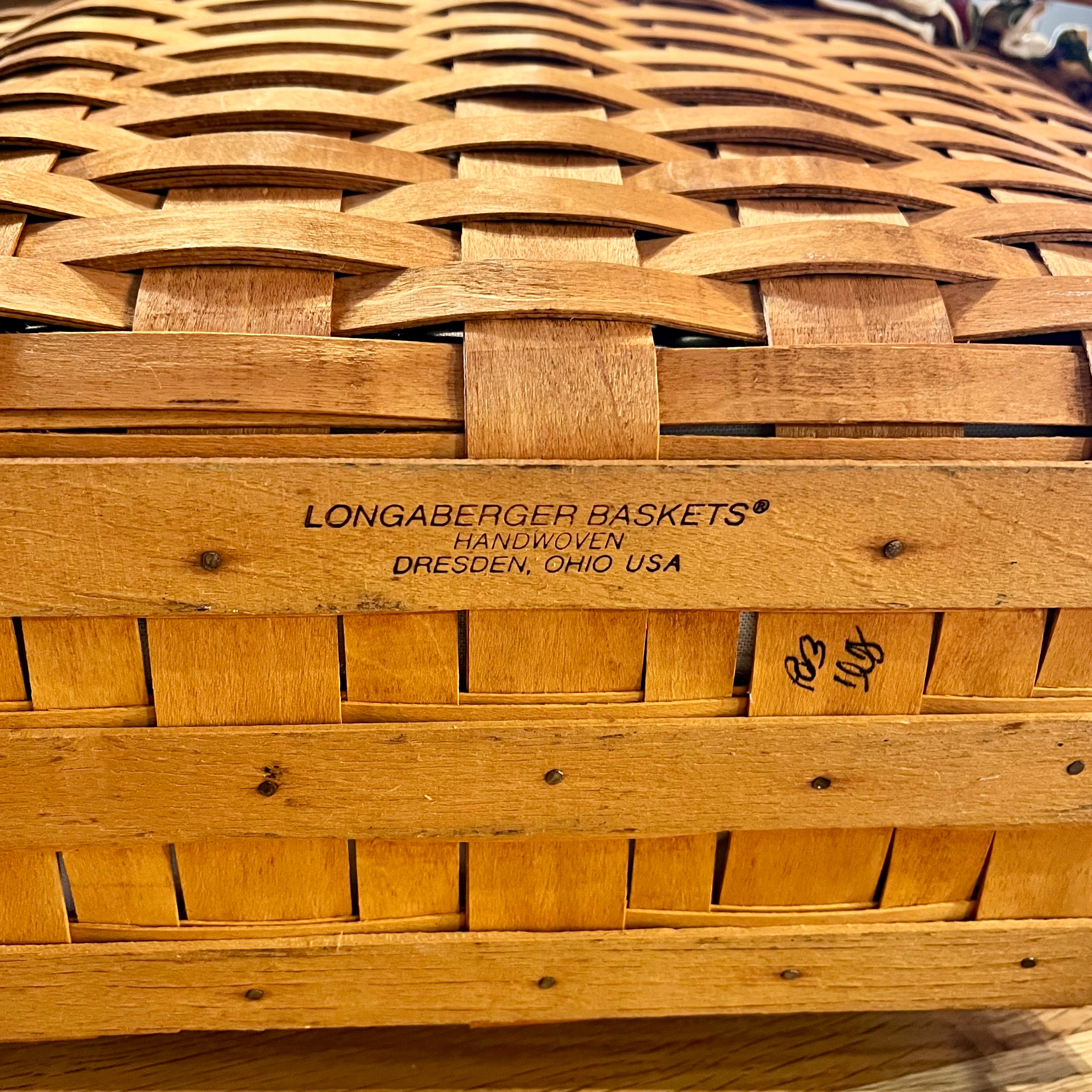 ロンガバーガー/Longaberger バスケット 大【1a】 かご カントリー