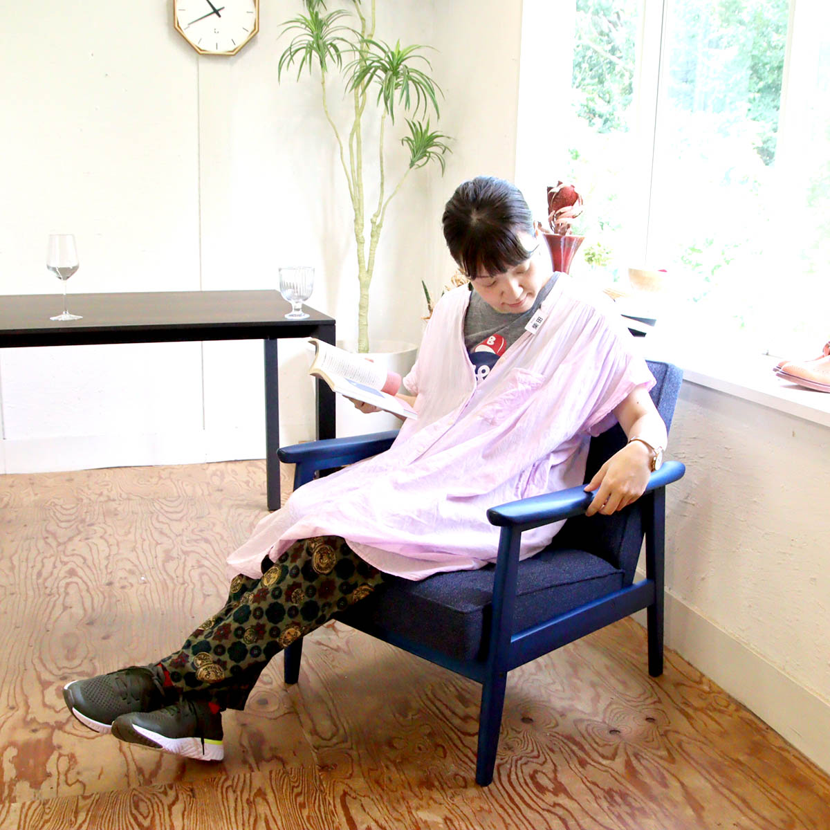 karimoku / カリモク60 Kチェア ブルーブルー インディゴブルー アーム