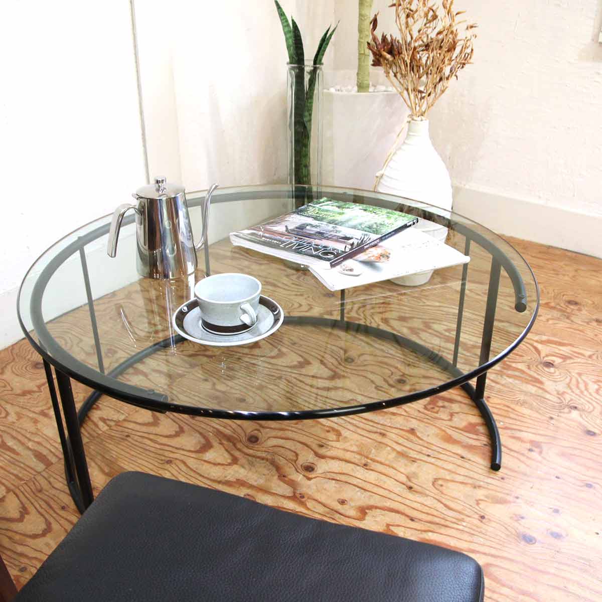 フクラ / HUKLA TMRB ガラスローテーブル L 中古 コーヒーテーブル