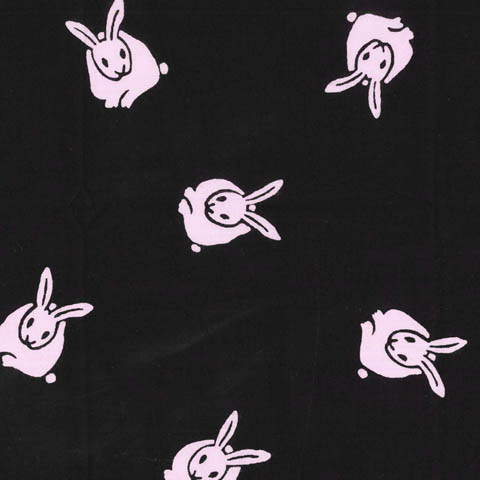 うさぎ(黒) | 大判ハンカチ | 梨園染 戸田屋商店 公式サイト