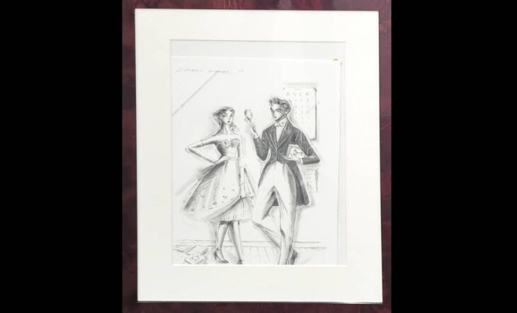 金子國義 デッサン画 ｜骨董品買取 緑和堂