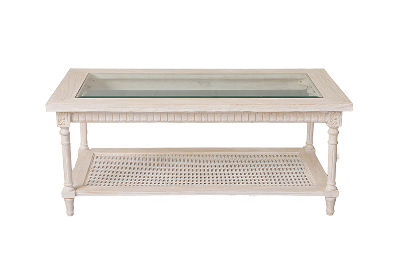 シャビーシック フランク センターテーブル ホワイトウォッシュラ