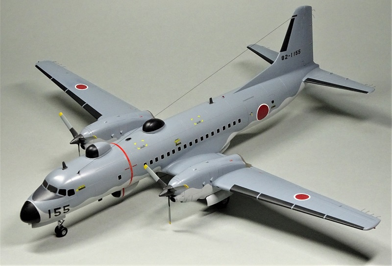 航空自衛隊 電子飛行測定隊 YS-11EB (バンダイ 1/72 改造)＞ 飛行機