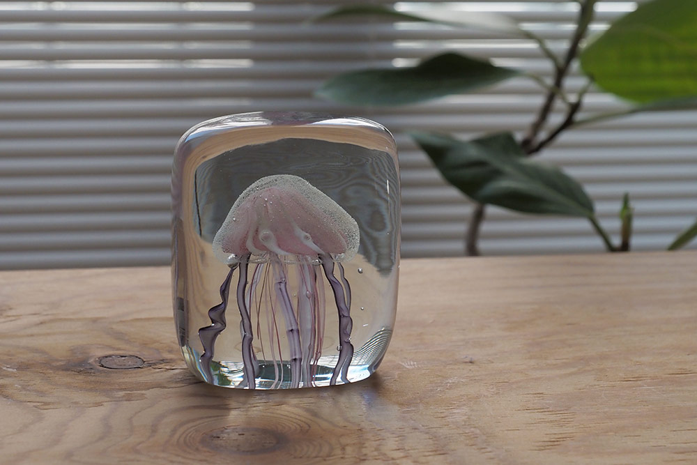 Jellyfish Twisted Leg Glass Sculptre ジェリーフィッシュ ガラス