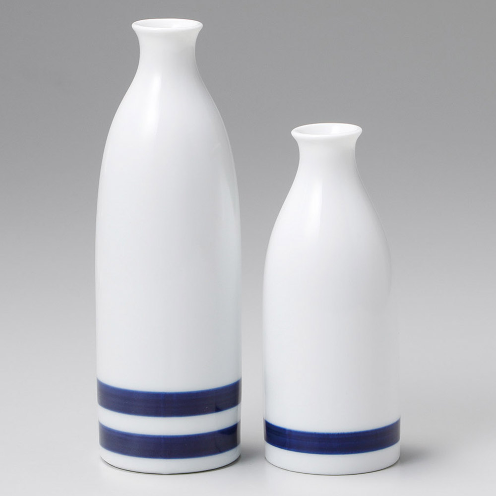 白磁一本線1号徳利(右側の小さい方です)(徳利・盃)|食器通販の陶磁庵