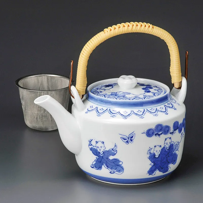 内外唐子厚口反千茶(煎茶碗)|食器通販の陶磁庵