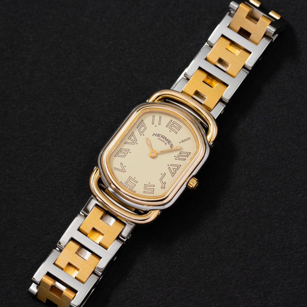 HERMES エルメス ラリー RA1.240 No.6104 クオーツ 1990年代製