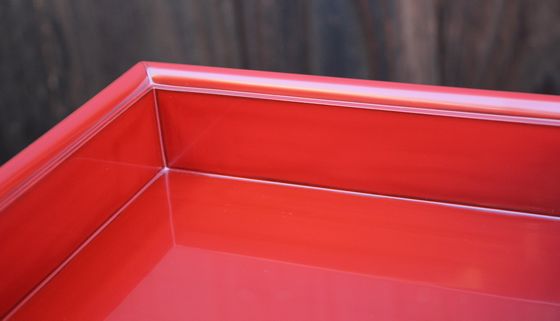 三段重箱（6寸×6.5寸）たまり朱 264,000円（税込） | 輪島塗の塗師屋