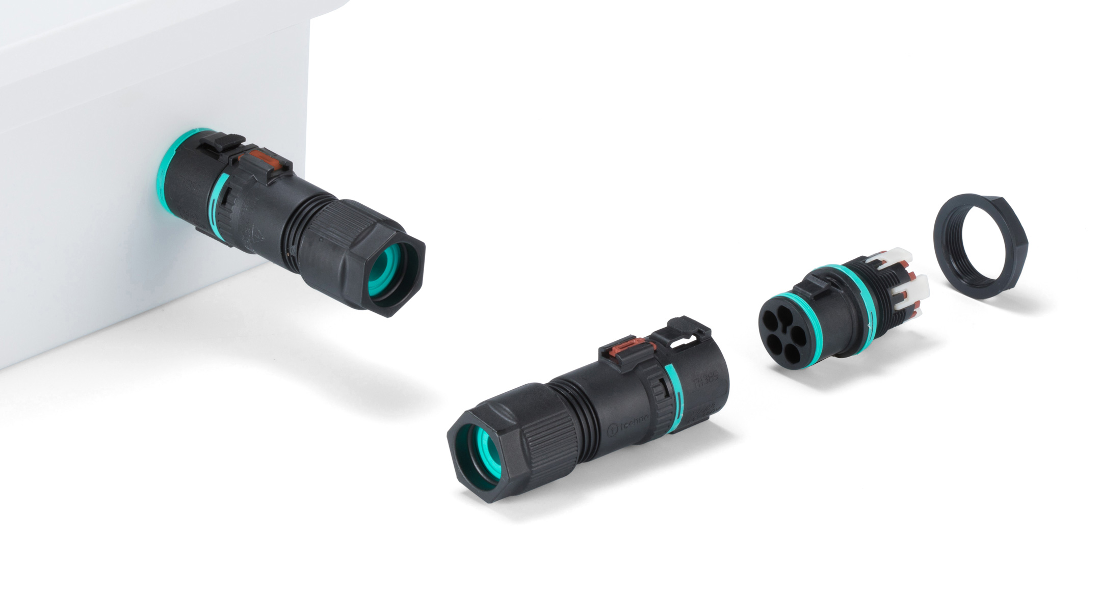 UL認証 IP68スクリューレスパネルマウント防水コネクタ THS389E