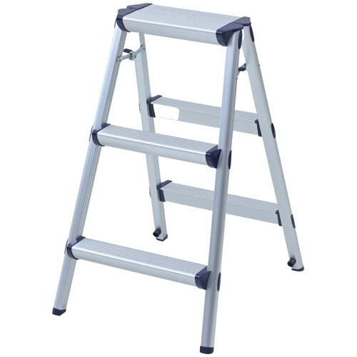たのめーる】YAMAZEN アルミ踏み台 3段 YM-DA03(DBL) 1台の通販