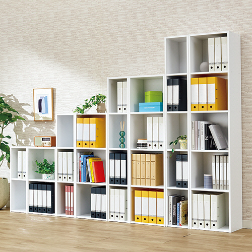 たのめーる】YAMAZEN カラーボックス A4ブラザーズ 4段 幅400×奥行290