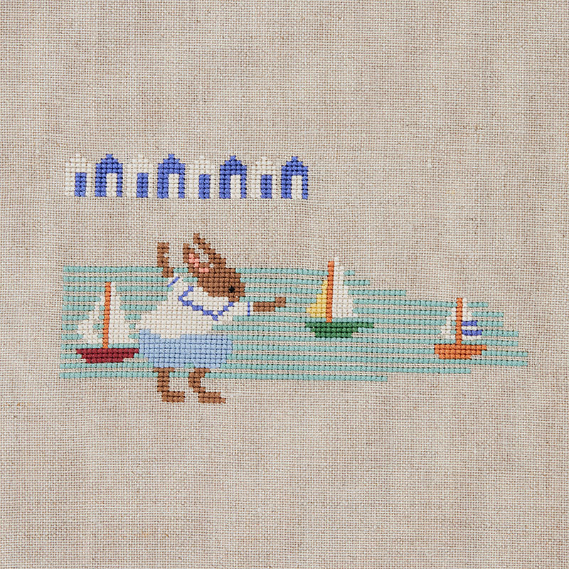 クロスステッチキット「高橋亜紀のstitch calendar 2023 7・8月 僕の船